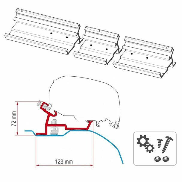 FIAMMA - KIT DUCATO/PROMASTER SUPER LONG (F65S 400) - 98655-904 - Unaka Gear Co.