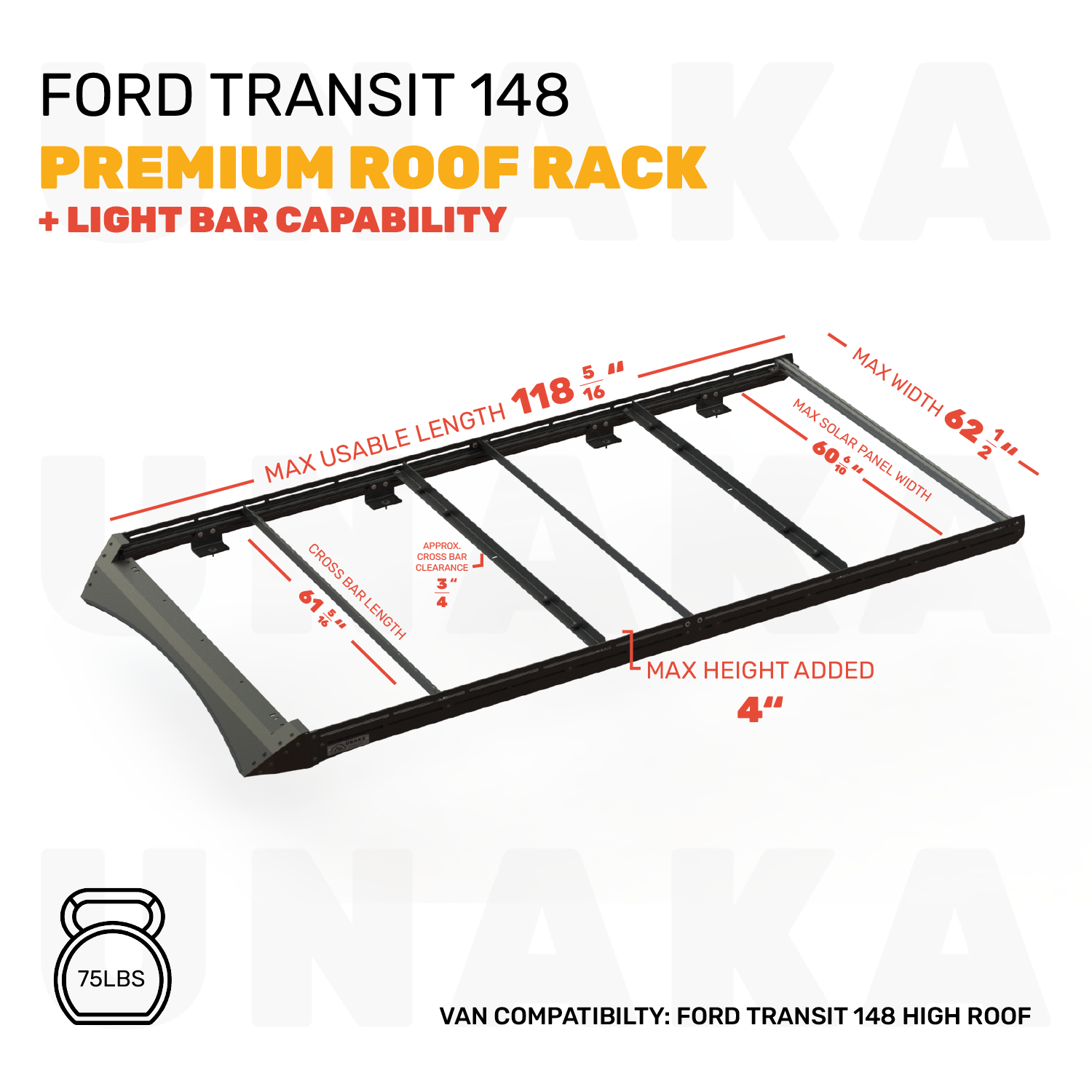 FORD TRANSIT ROOF RACK - Unaka Gear Co.