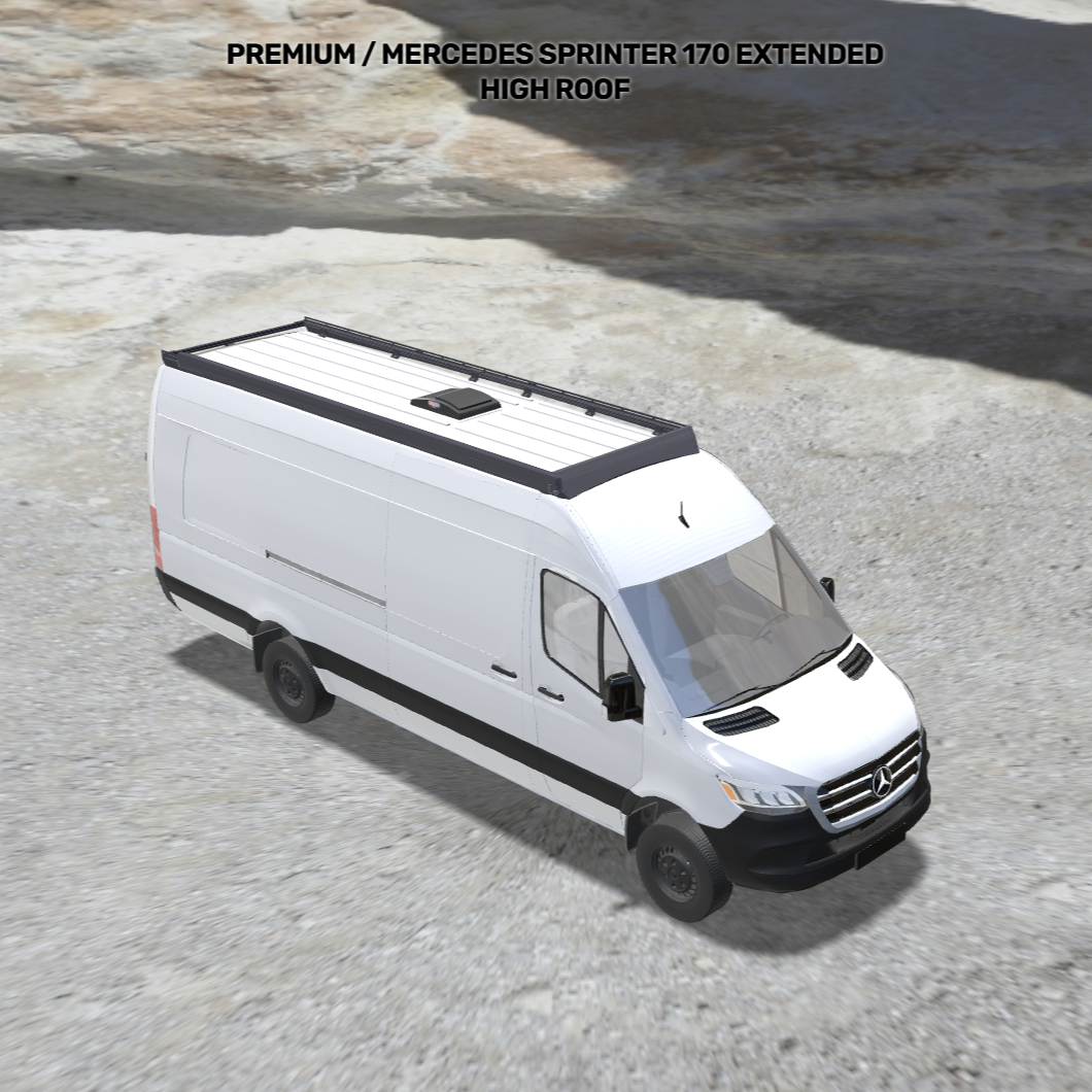 Sprinter 170EXT Basics Bundle: Roof Rack + F45s + MaxxFan