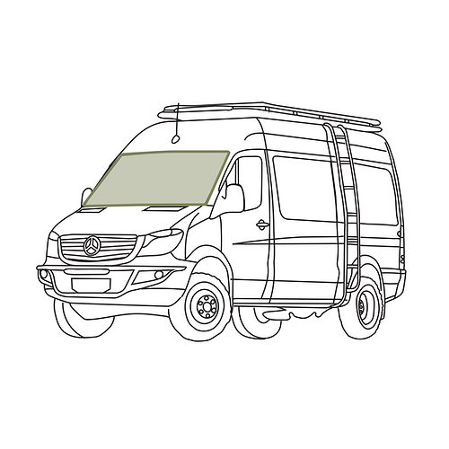 MERCEDES SPRINTER FRONT WINDSHIELD COVER - Unaka Gear Co.