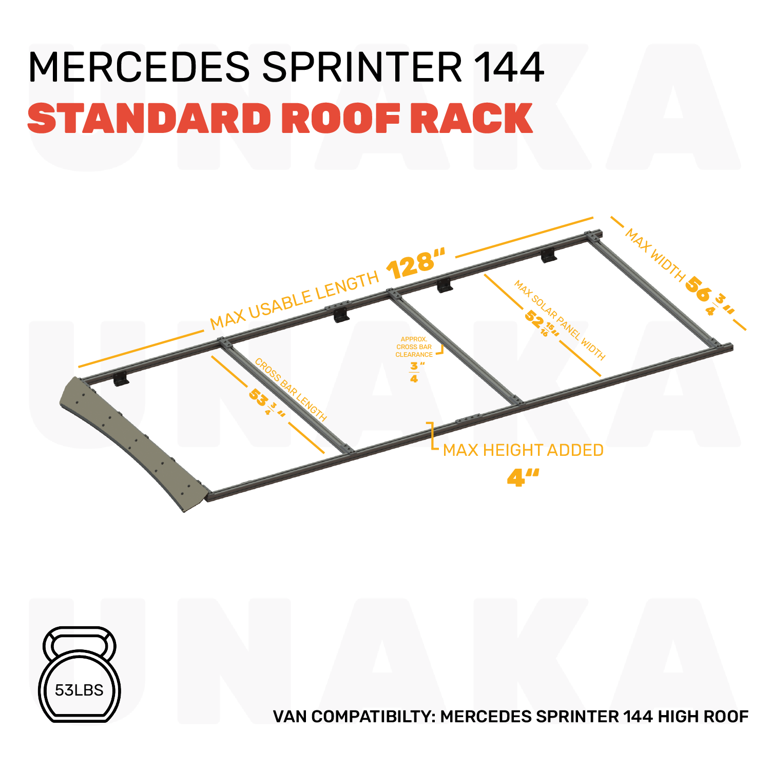 Mercedes Sprinter roof rack dimensions