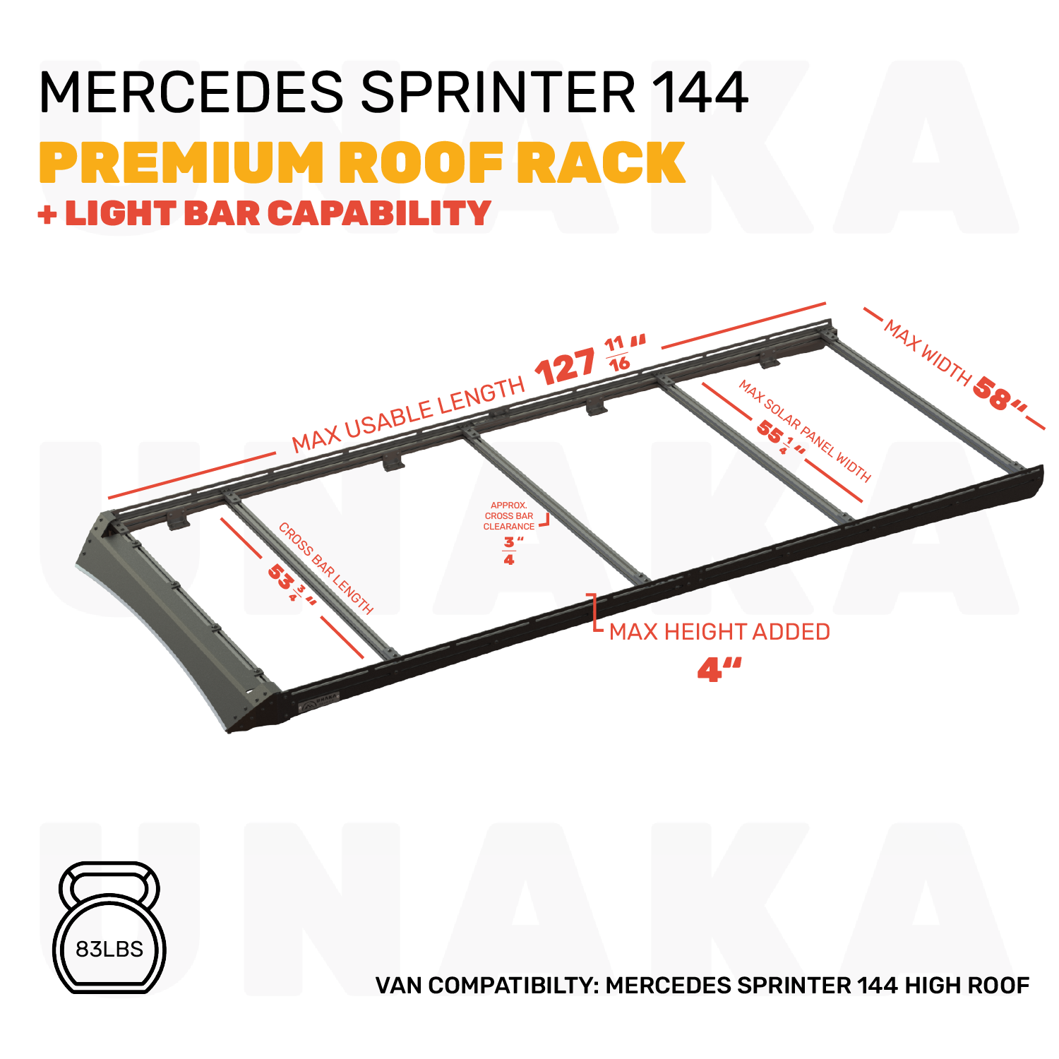 MERCEDES SPRINTER ROOF RACK - Unaka Gear Co.