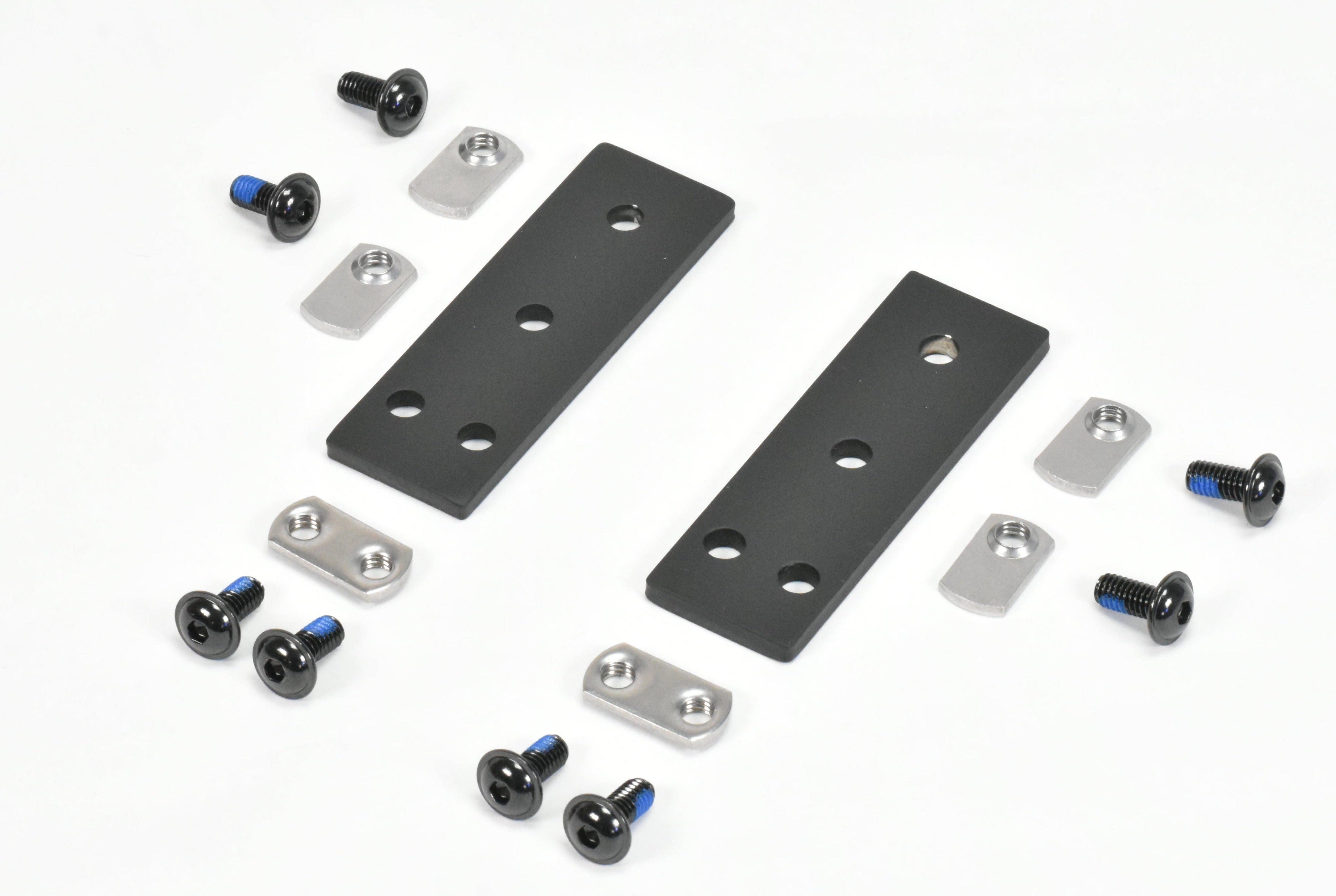 Narrow Crossbar Connector Kit -  8020 style racks - Black - Unaka Gear Co.