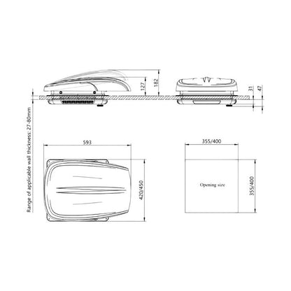 NomadicArk - AirPlus Roof Vent Fan - Unaka Gear Co.