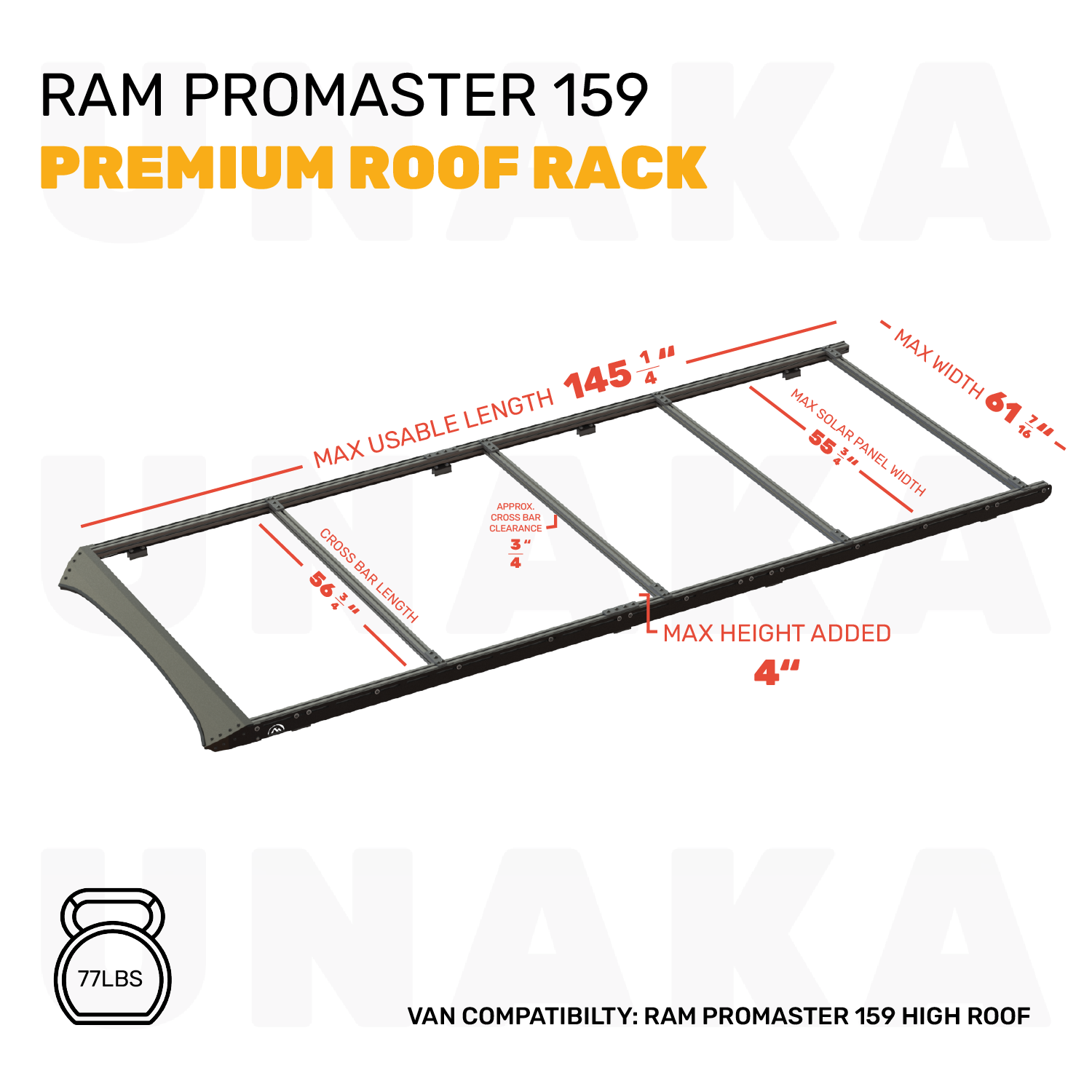 RAM PROMASTER ROOF RACK - Unaka Gear Co.