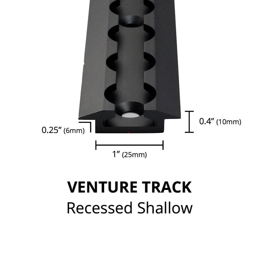 RECESSED SHALLOW VENTURE L-TRACK - 2 PACK - Unaka Gear Co.