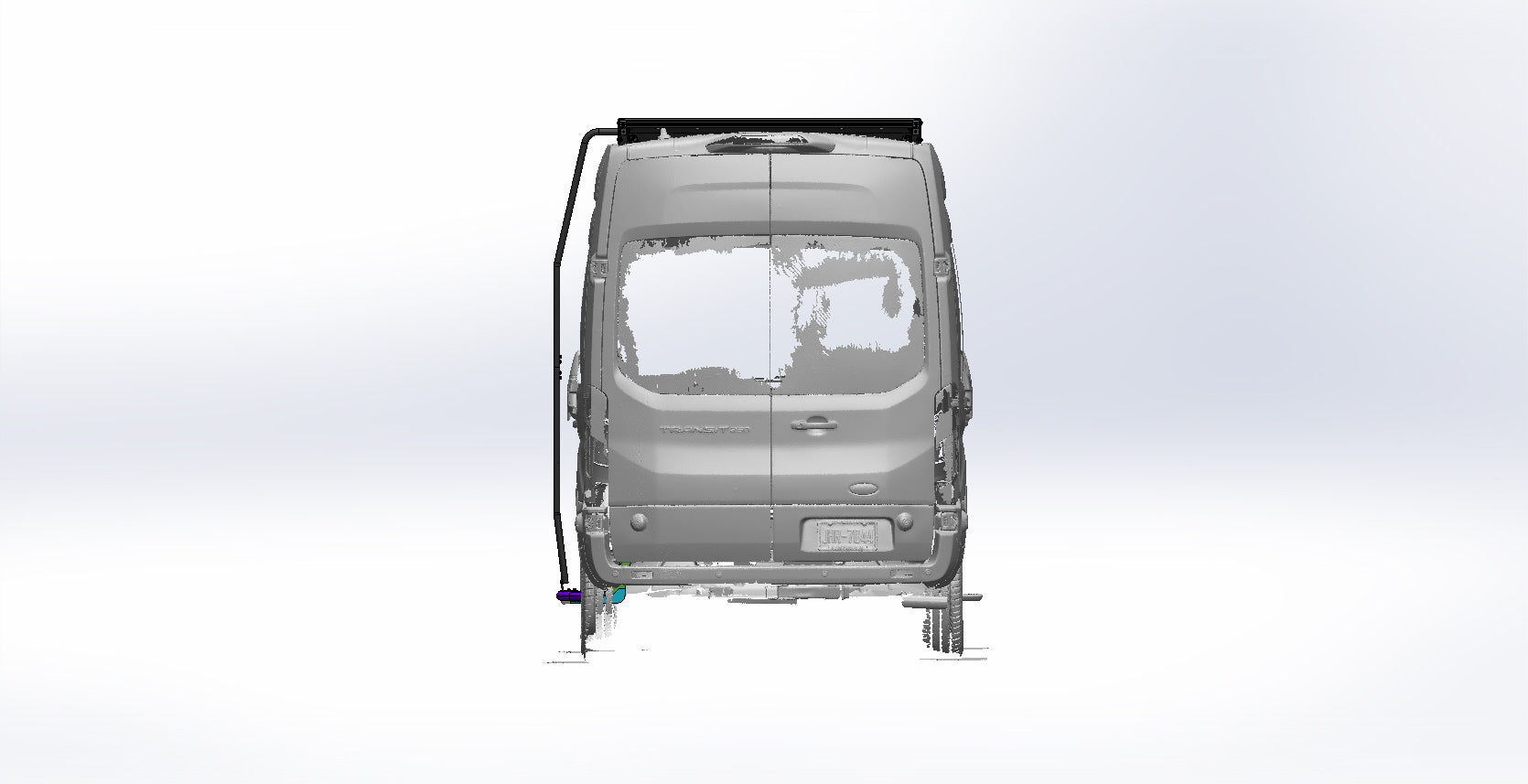 TRANSIT TRAIL SIDE MOUNT LADDER - HIGH ROOF - Unaka Gear Co.