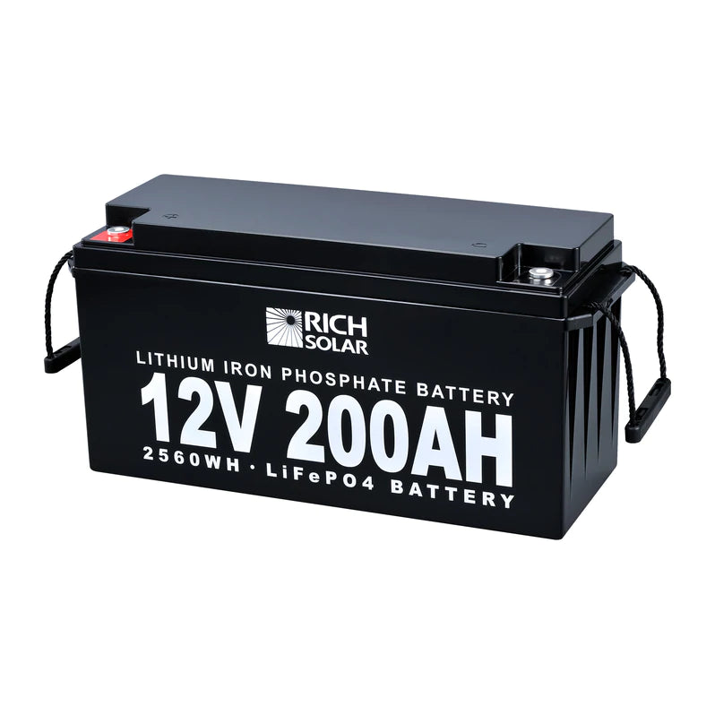 Rich Solar - 12V 200Ah LiFePO4 Lithium Iron Phosphate Battery