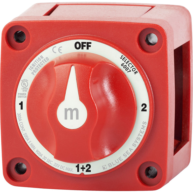 Load image into Gallery viewer, Blue Sea 6007 m-Series (Mini) Battery Switch Selector Four Position Red [6007]
