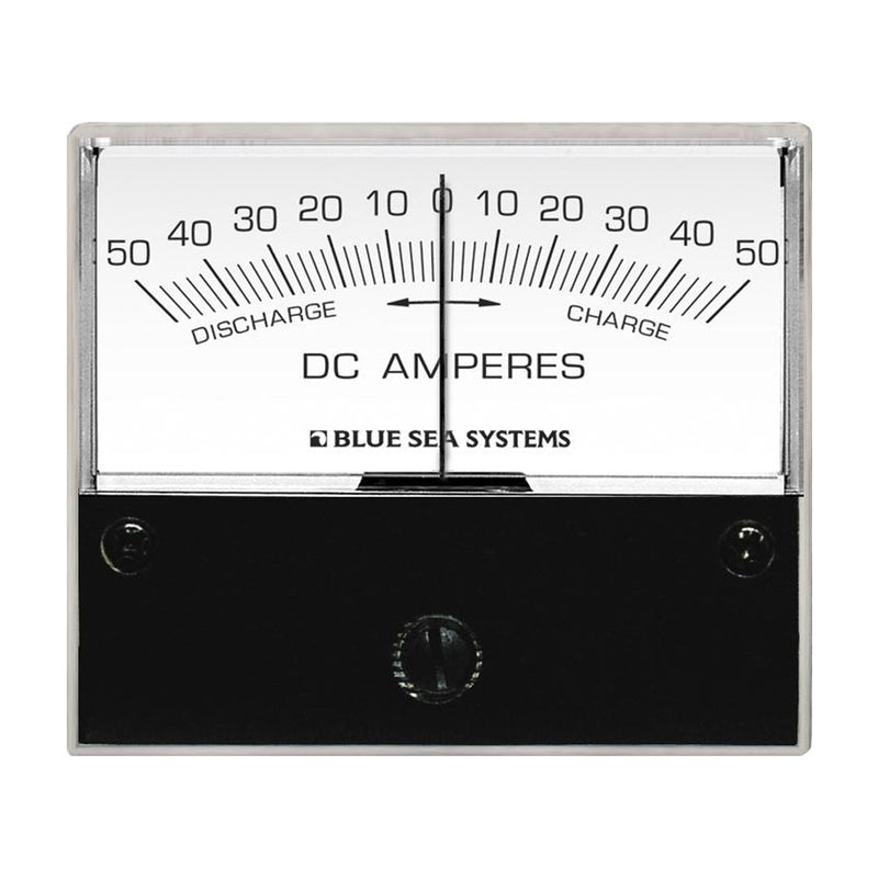Load image into Gallery viewer, Blue Sea 8252 DC Zero Center Analog Ammeter - 2-3/4&quot; Face, 50-0-50 Amperes DC [8252]
