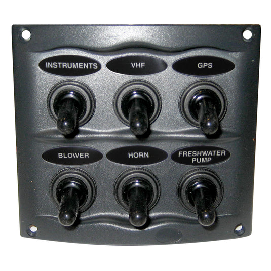 Marinco Waterproof Panel - 6 Switches - Grey [900-6WP]