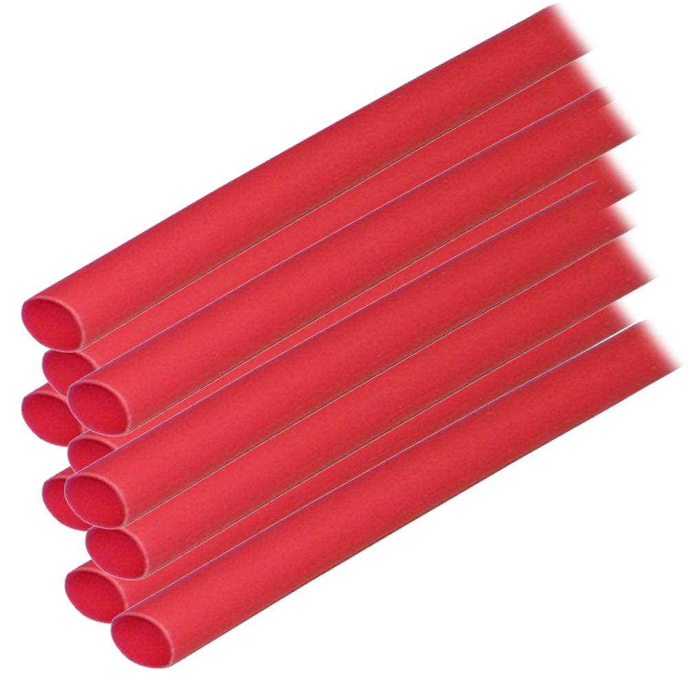 Ancor Adhesive Lined Heat Shrink Tubing (ALT) - 1/4" x 6" - 10-Pack - Red [303606]