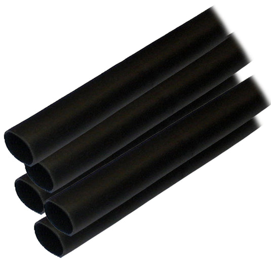 Ancor Adhesive Lined Heat Shrink Tubing (ALT) - 1/2" x 6" - 5-Pack - Black [305106]