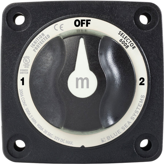 Blue Sea 6008200 m-Series Selector 3 Position Battery Switch - Black [6008200]