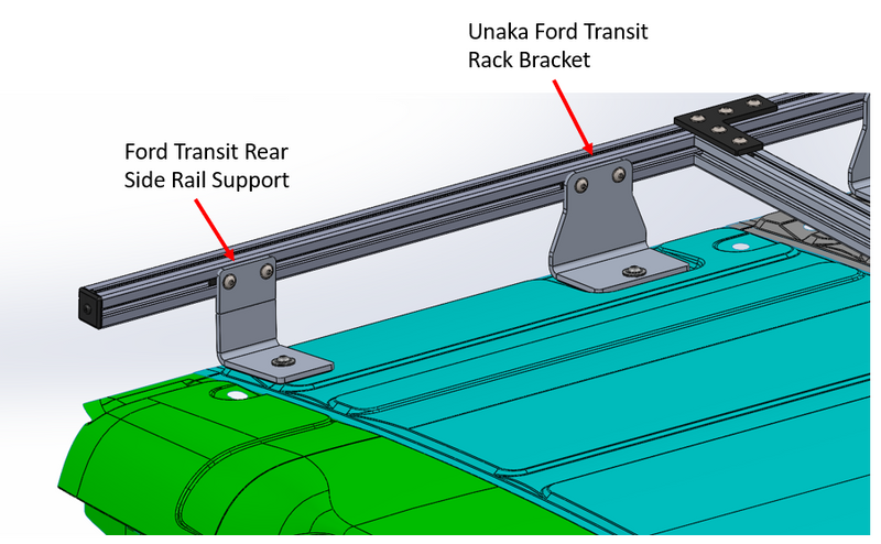 Load image into Gallery viewer, Ford Transit - 148 EXT Rear Roof Rack Brackets - set of 2
