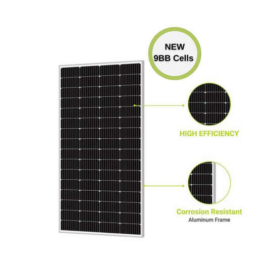Newpowa - 200W 24V Monocrystalline Rigid Solar Panel