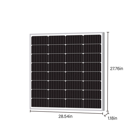 Newpowa - 100W Compact Monocrystalline Solar Panel 12V